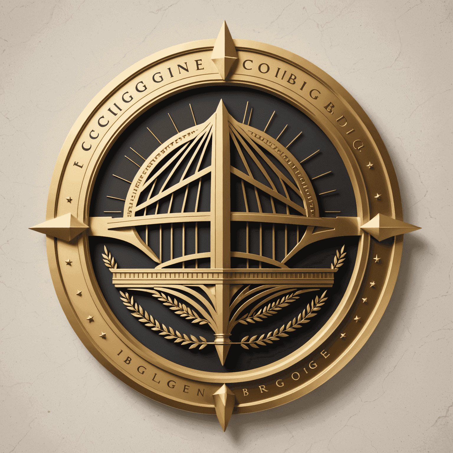 CogniBridge logo - an elegant gold emblem representing a bridge of cognition