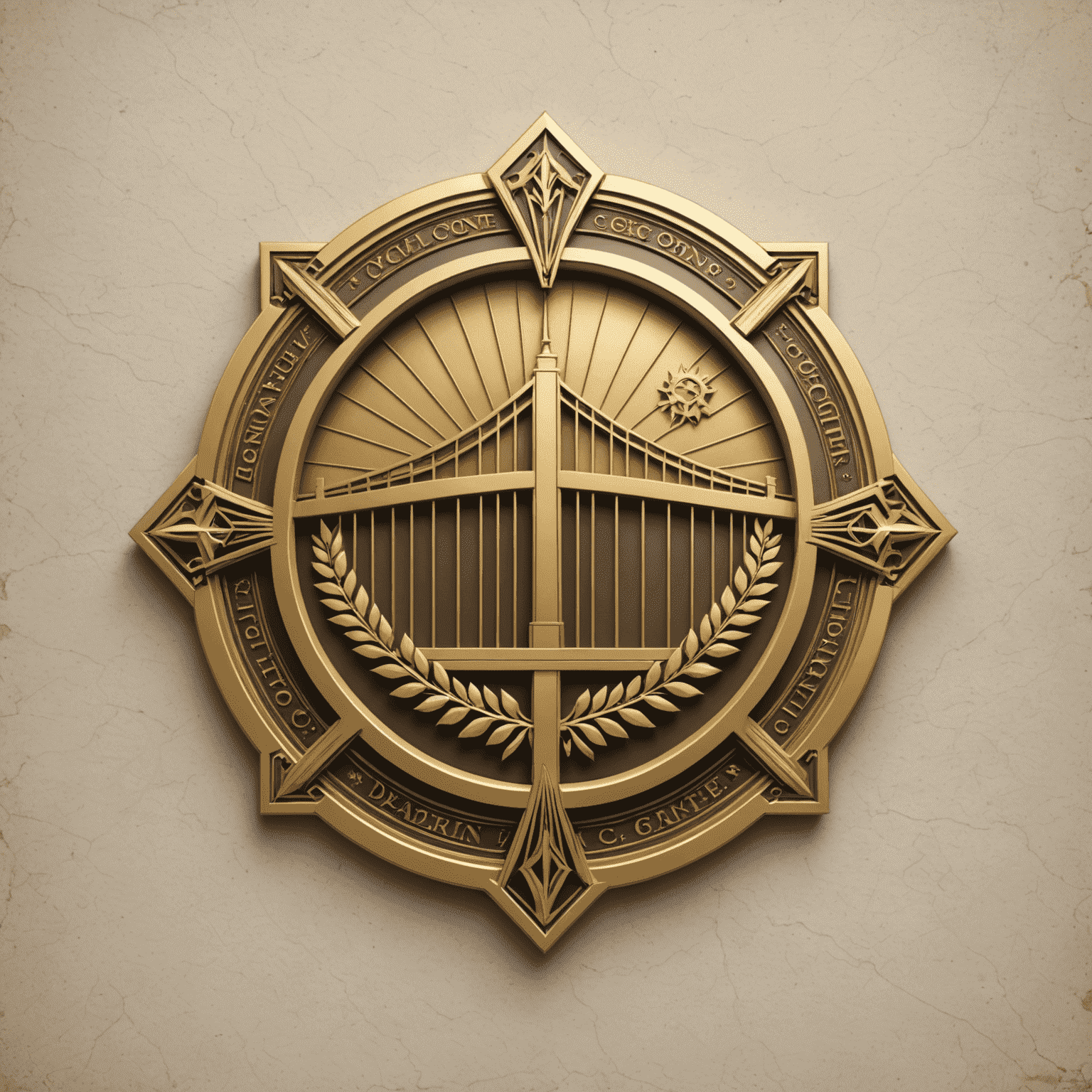 CogniBridge logo - an elegant gold emblem representing a bridge of cognition