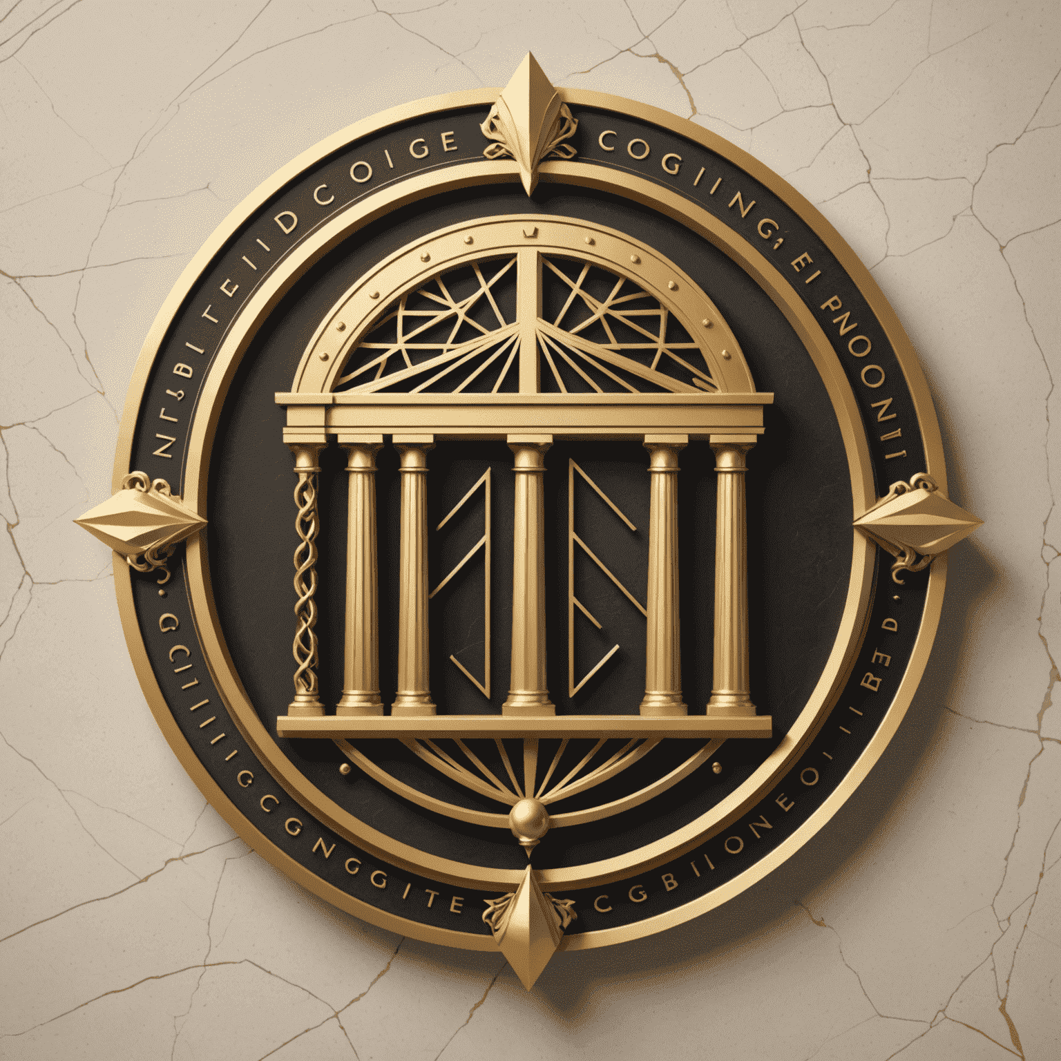 CogniBridge logo - an elegant gold emblem representing a bridge of cognition